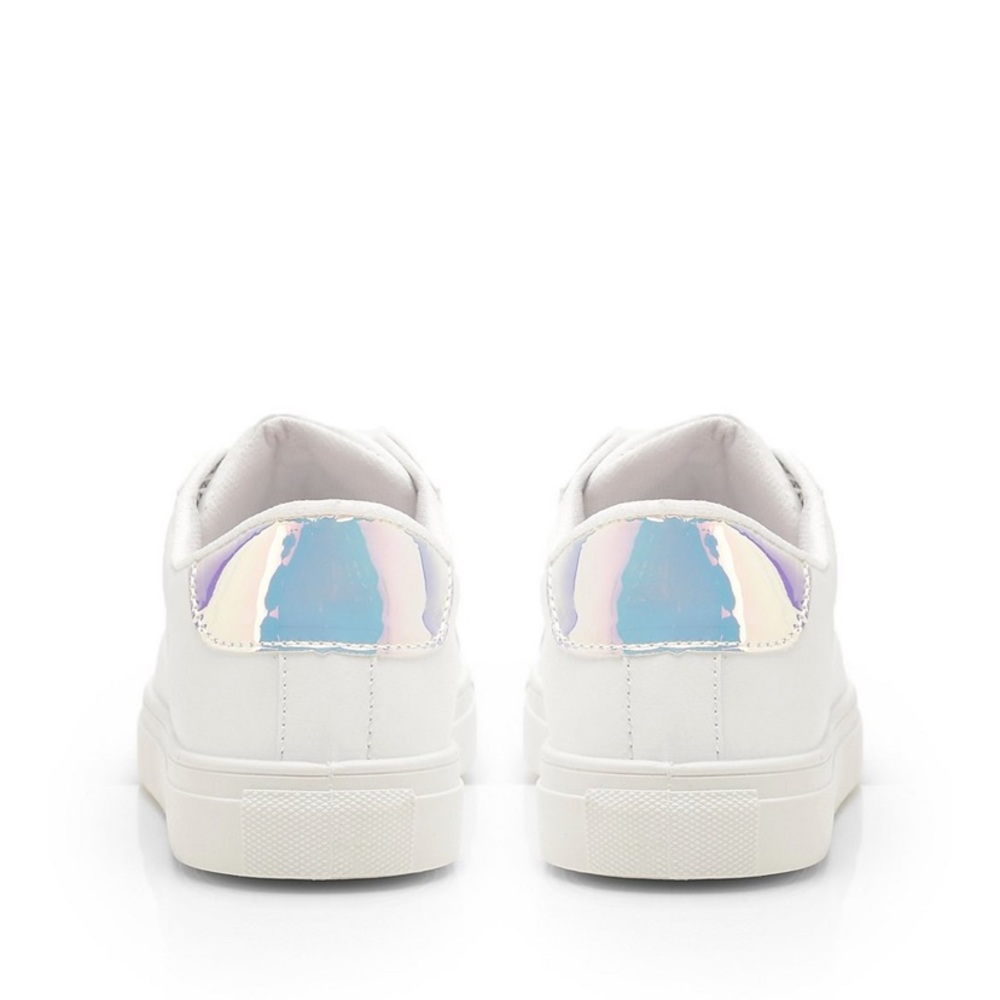Holographic heel white sneaker